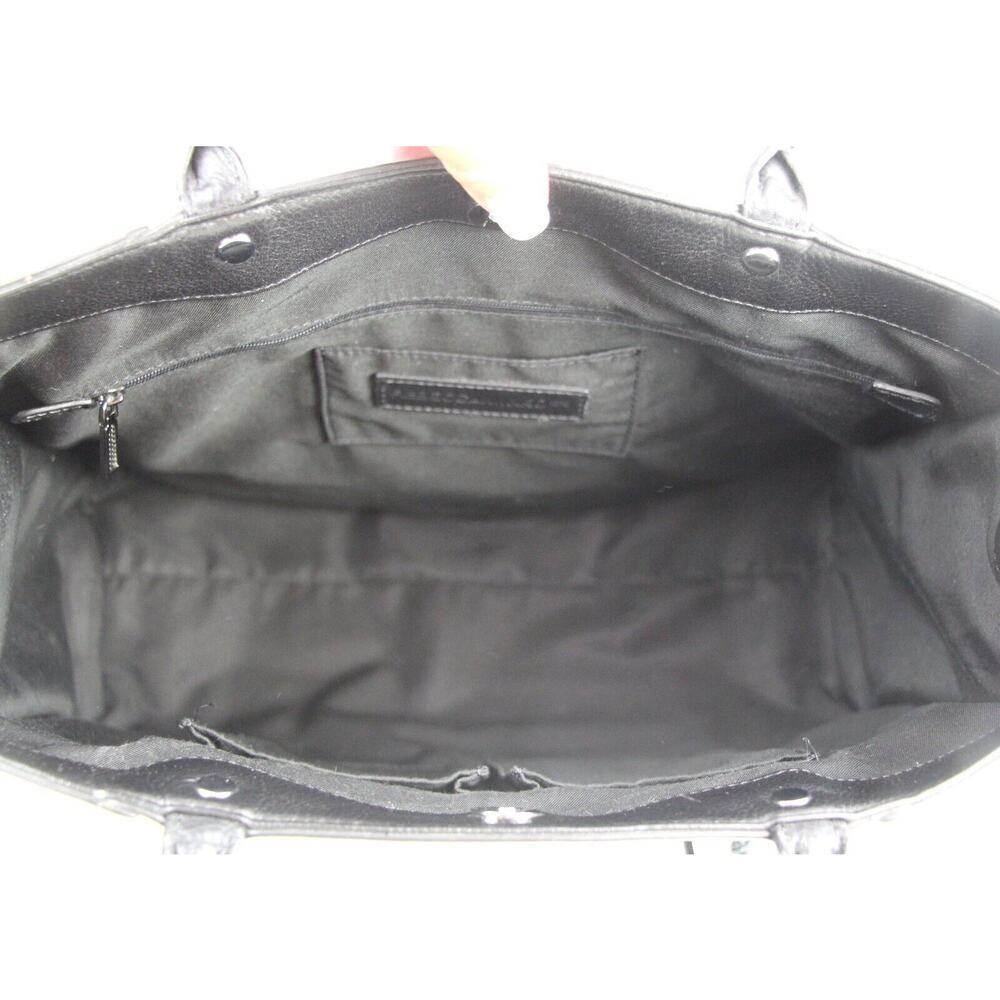 LARGE Rebecca Minkoff BLACK GENUINE LEATHER TOTE BUSINESS SHOULDER BAG HANDBAG 2 - Picture 9 of 15